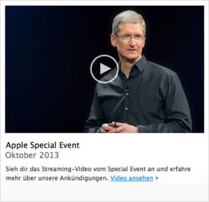 Apple Keynote Oktober 2013