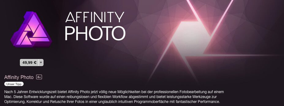 Affinity Photo im Mac App Store