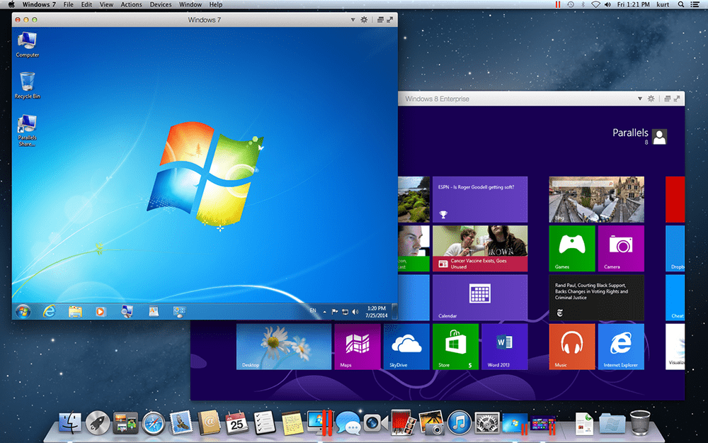 Windows Fenster unter OS X am Mac