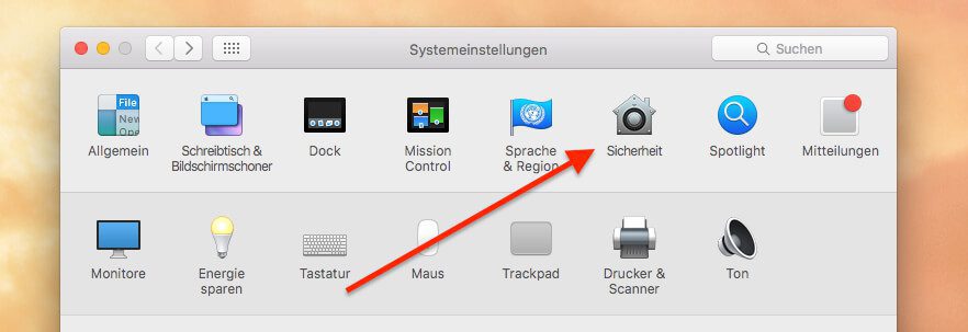 Bevor man mit dem Tastaturkürzel den Mac sperren kann, muss man unter Systemeinstellungen -> Sicherheit noch eine Anpassung vornehmen.
