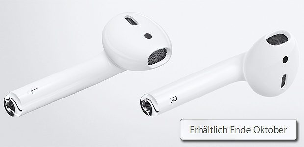 Die Apple AirPods für 179 Euro. Wer sie nicht verlieren will, muss aufpassen oder den AirPods Strap nutzen