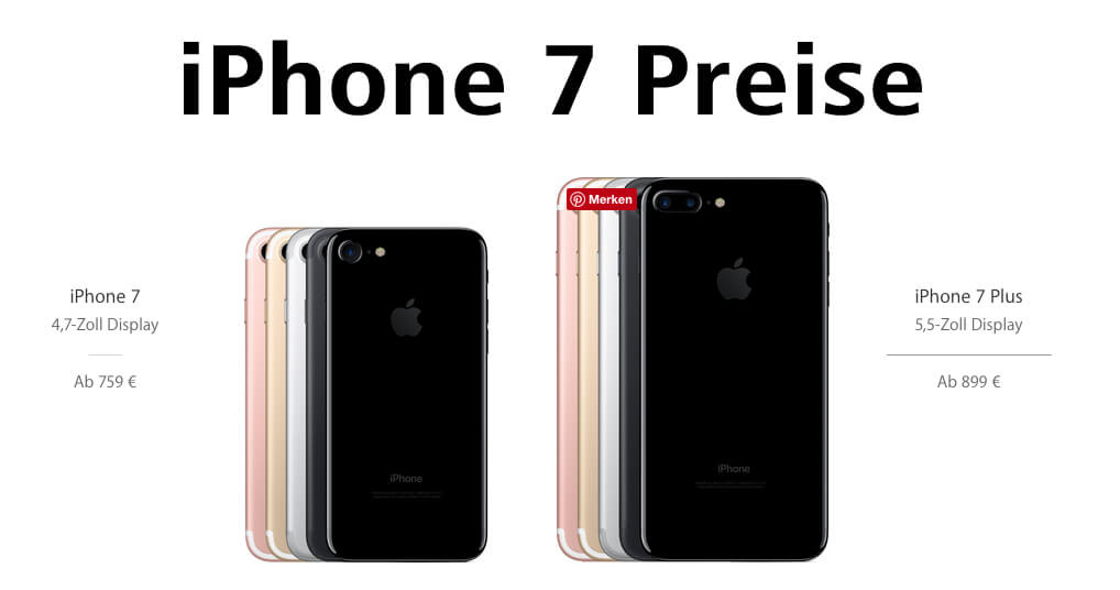 iPhone 7 Preise – soviel Euro kostet das Apple Smartphone in Deutschland
