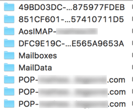 Mail Ordner V3 nach schief gelaufenem Update: es ist ein Mix aus alten und neuen Ordnernamen.