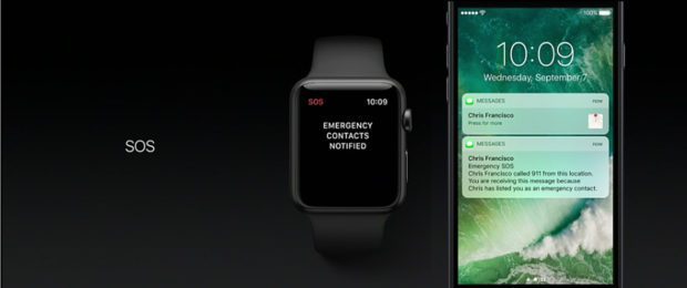 SOS Notfall-Funktion in der Apple Watch Series 2 und in watchOS 3