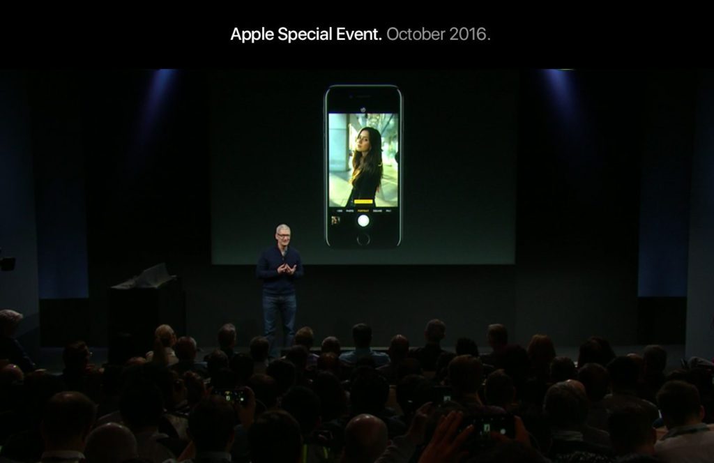 Apple Event "hello again" im Oktober 2016: so schöne Fotos macht das iPhone 7 (Screenshot aus der Keynote).