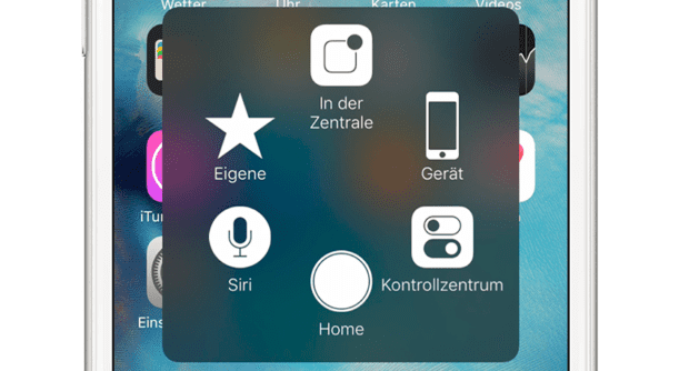 assistive touch ios9 ios 10 iphone 7 home button on screen auf bildschirm fehler erkennung homebutton kaputt