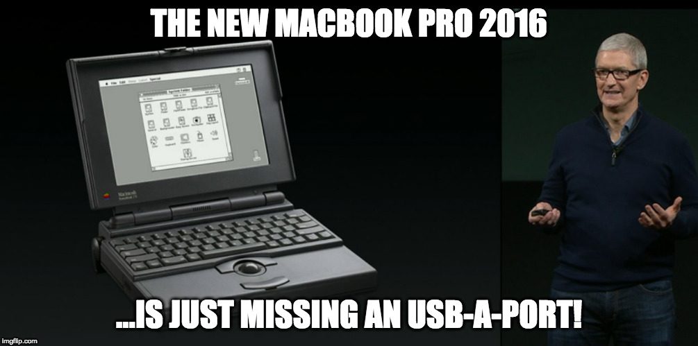 The new MacBook Pro 2016 – is just missing an USB-A-Port!
