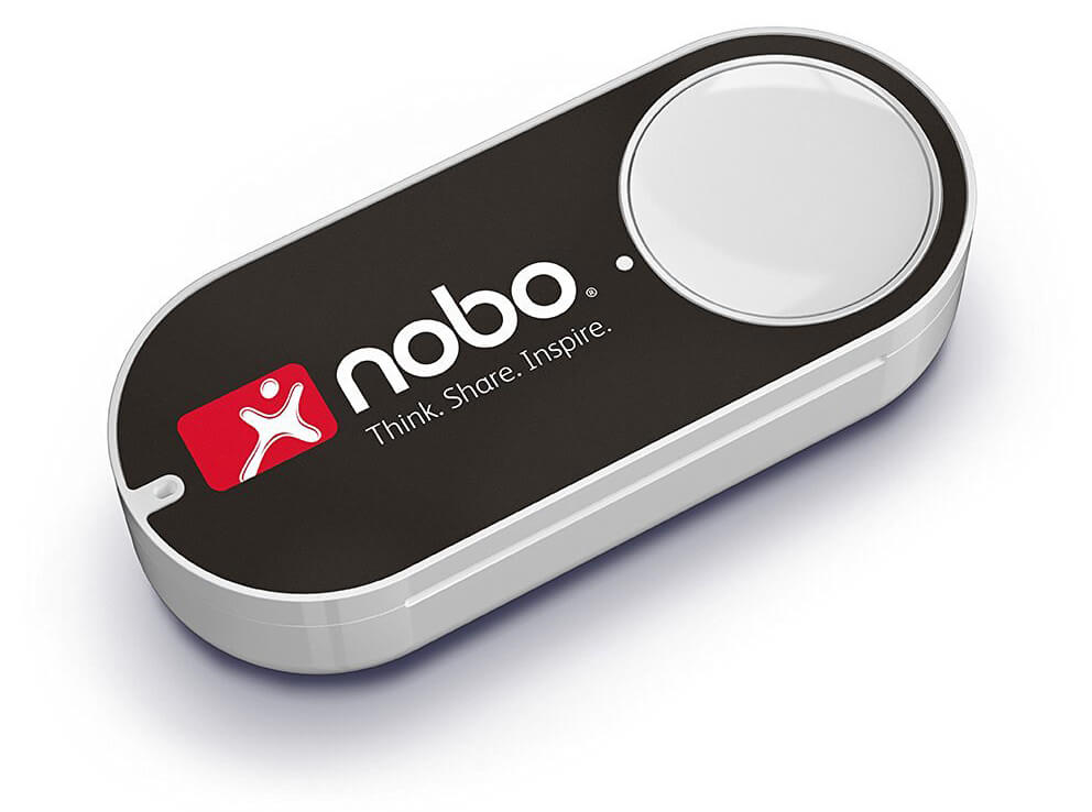 Der Amazon Dash Button von Nobo bringt Bürobedarf auf Knopfdruck (Foto: Amazon).