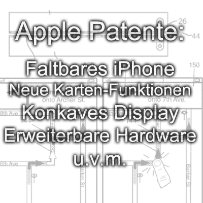 Apple Patente Patent November 2016 faltbar iPhone zusammenklappen Display konkav