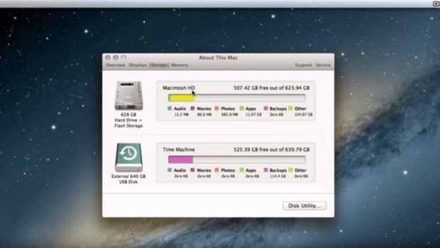 Fusion Drive Übersicht kombimierte Festplatte im Mac
