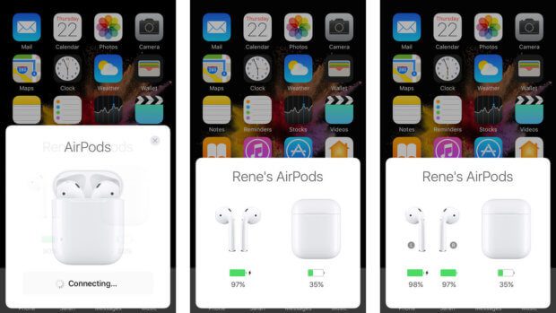 AirPods Pairing mit dem iPhone. Das Herstellen einer Verbindung per Bluetooth ist nutzerfreundlich. Bildquelle: iMore