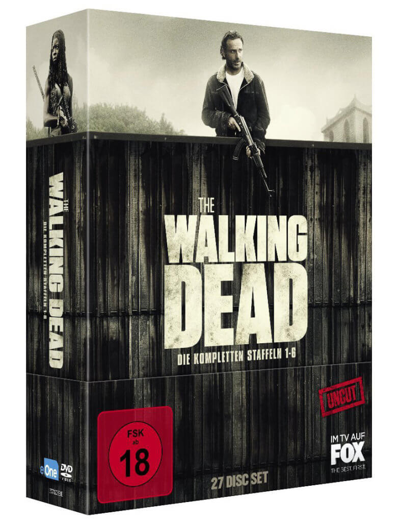 Auf Amazon jetzt vorbestellbar: Die DVD Box von The Walking Dead mit den Staffeln 1 bis 6 (Foto: Amazon).