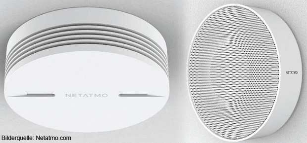 Netatmo Rauchmelder und Innenraumsirene für die Kopplung mit der Welcome WLAN-Überwachungskamera. Sicherheit fürs Smart Home inkl. Kompatibilität mit dem Apple HomeKit.