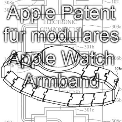 Apple Patent für Apple Watch und elektronische Bauteile, Module und Komponenten im Armband bzw. Gliederamband, Januar 2017