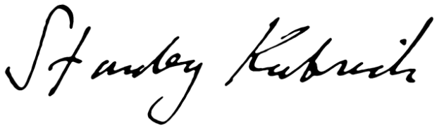 Stanley Kubrick Signature Unterschrift Signatur Schreibstil Handschrift