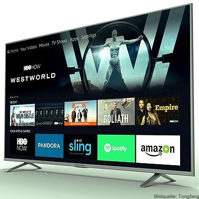Amazon TV Fire OS Fernseher 4K Auflösung 43 Zoll, 50 Zoll, 55 Zoll und 65 Zoll 2017 Tongfang
