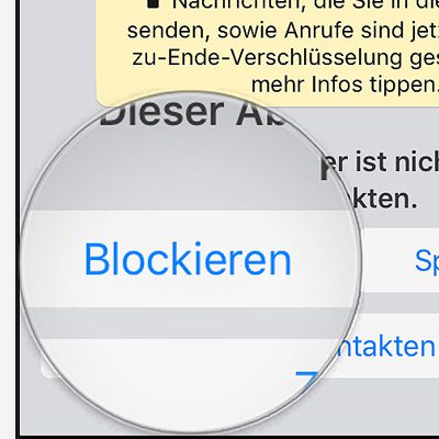 Kontakte blockieren bei WhatsApp auf iOS iPhone von Apple