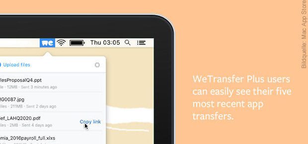 WeTransfer Plus bringt zusätzliche Vorteile, kostet pro Monat aber 10 Euro - eher etwas für professionelle Nutzer, die mit Büro, Kunden, Auftraggebern, etc. Dateien teilen wollen.
