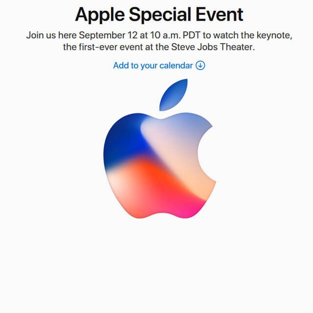 Apple Event am 12. September 2017: Let’s meet at our place! iPhone 8