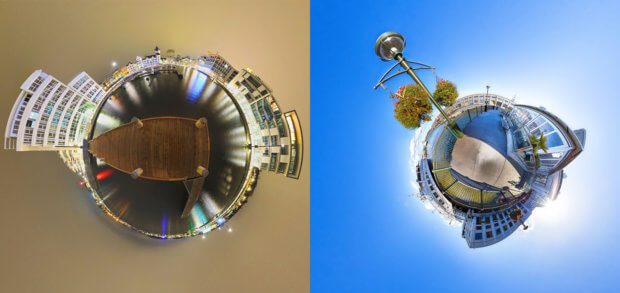 Tiny Planet, übersetzt so viel wie "winziger Planet", heißt diese Bildschöpfung aus einem 360°-Foto.