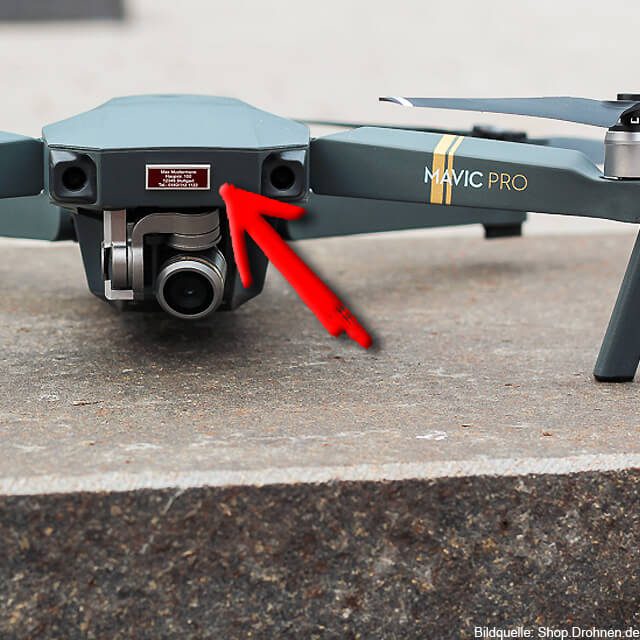 Quadrocopter Plakette kaufen Kameradrohne kennzeichnen