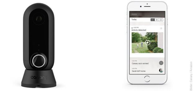 Die Canary Flex Überwachungskamera sorgt dafür, dass ihr auch mobil immer wisst, was zuhause, im Garten, im Ferienhaus oder im Kinderzimmer los ist.