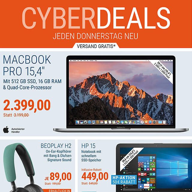 Laptops billiger, Acer, Lenovo, HP, Dell, Toshiba, Schnäppchen, Cyber Deal