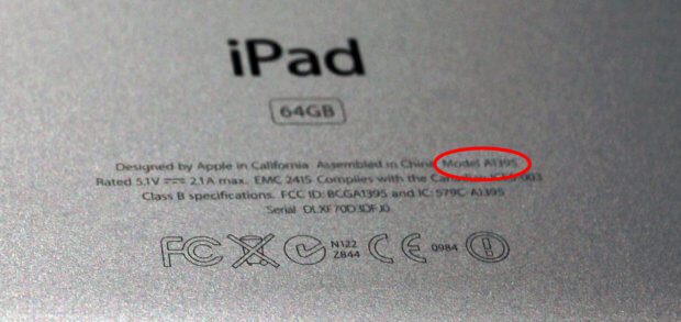 Wenn ihr die Kapazität des Akkus eures iPads bestimmen wollt, braucht ihr eventuell die Modellnummer. Diese findet ihr auf der Geräterückseite.