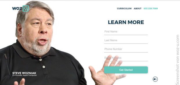 Woz U ist eine Online-Uni, die Programmierer und Computer-Experten zum kleinen Preis ausbilden will. Steve Wozniak, Mitbegründer von Apple, steht hinter dem Angebot.