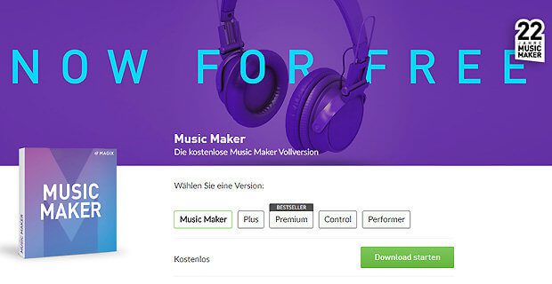 Den MAGIX Music Maker Free Download findet ihr auf der offiziellen Produktseite. Gratis Software zum Musik machen vom Profi-Anbieter.