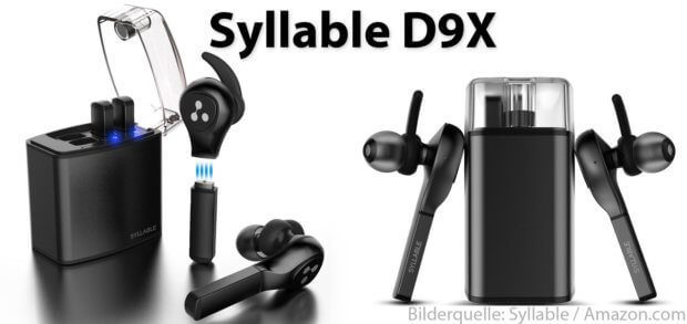 Syllable D9X: Kabellose In Ear Bluetooth Kopfhörer mit austauschbaren Akkus. Als Headset für Telefonate, für Musik, Podcasts und mehr. In Deutschland kaufen geht noch nicht, in den USA kosten sie $79,99.