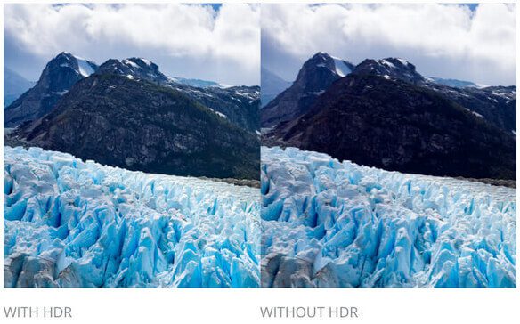 Vergleich von HDR-Foto und normalem Foto.