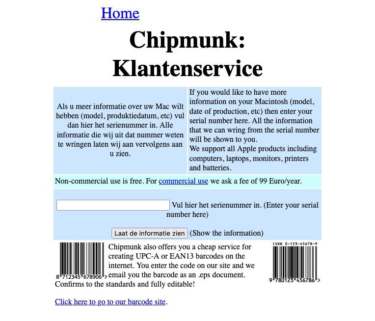 Die Seite von Chipmunk.nl sieht etwas wenig seriös aus, aber funktioniert prima und ist tatsächlich eine ehrliche Anlaufstelle.