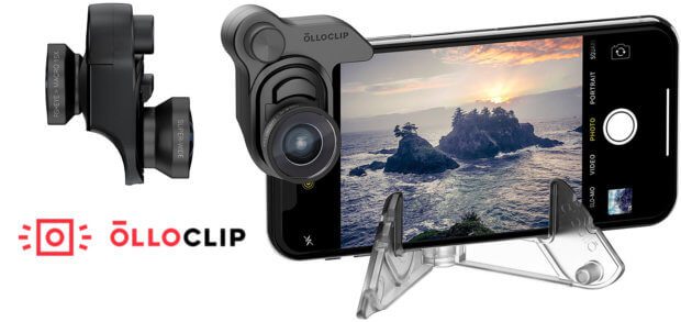 Olloclip bietet Objektive für die iPhone X Kamera. Im Mobile Photography Box Set befinden sich Weitwinkel-, Makro- und Fisheye-Linse sowie das Clip-System und ein Smartphone-Ständer für ruhige Foto-Aufnahmen. (Bilder: Amazon / Olloclip)