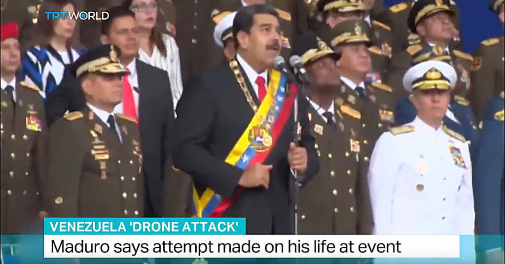 Ein Attentat mit DJI Drohnen: Sprengstoff sollte Anfang des Monats bei einer Militärparade in Venezuela zum Präsidenten Nicolás Maduro geflogen werden.