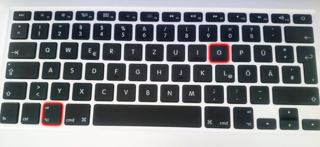 Das Durchschnittszeichen mit der Apple Mac Tastatur eingeben - das geht ganz einfach mit Alt+o. Mit diesem Shortcut erzeugt ihr das ø unter macOS.