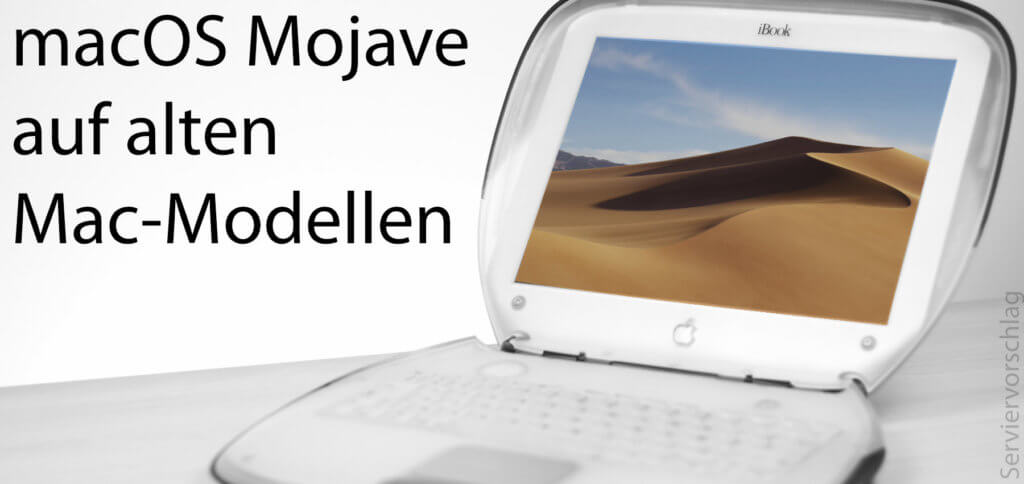 Zugegeben, auf einem Clamshell iBook wird Mojave nicht laufen. Aber Apple Mac Modelle ab 2007 / 2008 können mit dem macOS Mojave Patcher Tool for Unsupported Macs vom DosDude1 mit dem Betriebssystem ausgestattet werden.