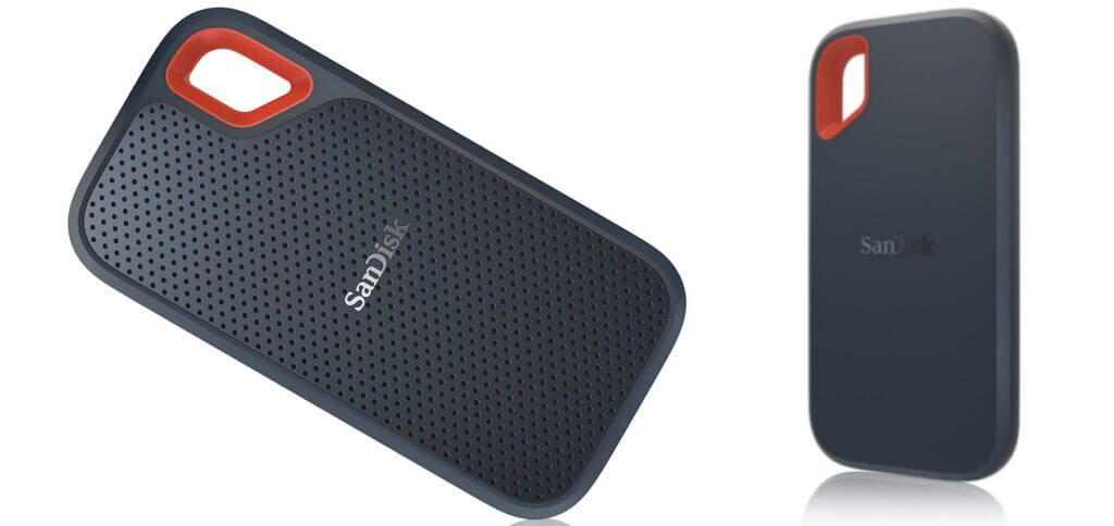 Die SanDisk Extreme Portable SSD ist eine kleine, robuste und nach Schutzart IP55 zertifizierte Festplatte. Der externe Speicher ist von 250 GB bis 2 TB erhältlich. Technische Details und Test-Ergebnisse findet ihr hier. Bilder: SanDisk / Amazon