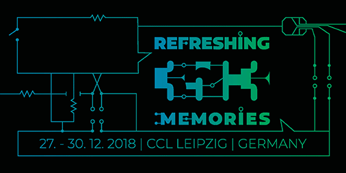 Der 35C3-Kongress ist dieses Jahr in Leipzig und läuft unter dem Motto "Refreshing Memories".