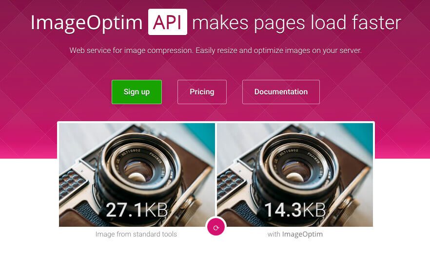 Imageoptim bietet auch einen kostenpflichtigen Webservice, über den man große Mengen an Fotos durch deren Server komprimieren lassen kann.