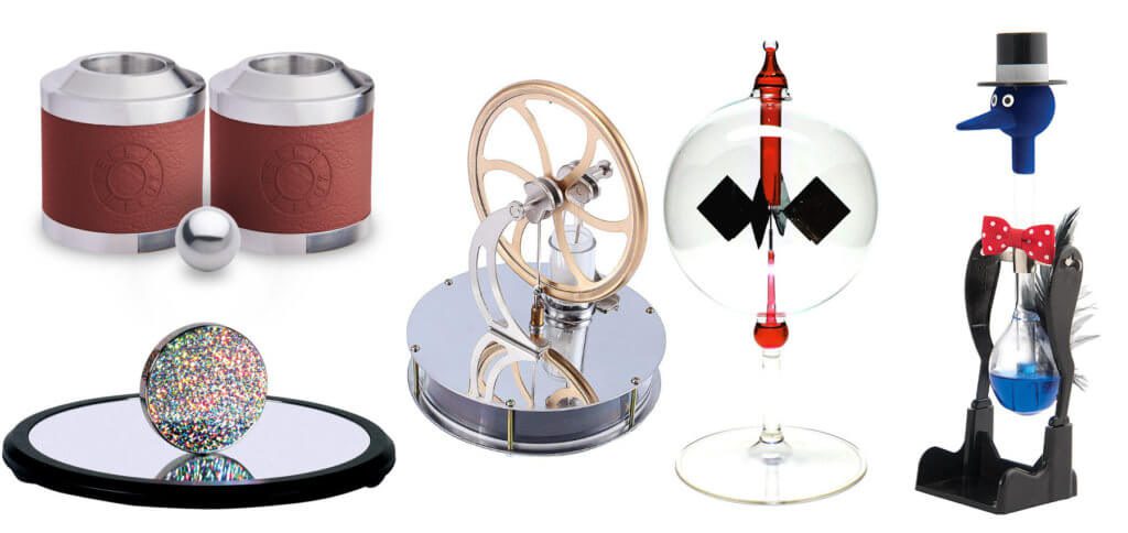 Faszinierendes Physik-Spielzeug für Kinder und Erwachsene - im ersten Teil der Artikelreihe stelle ich euch die Euler-Scheibe, Feel Flux, den Stirlingmotor, die Lichtmühle und den Schluckspecht vor.