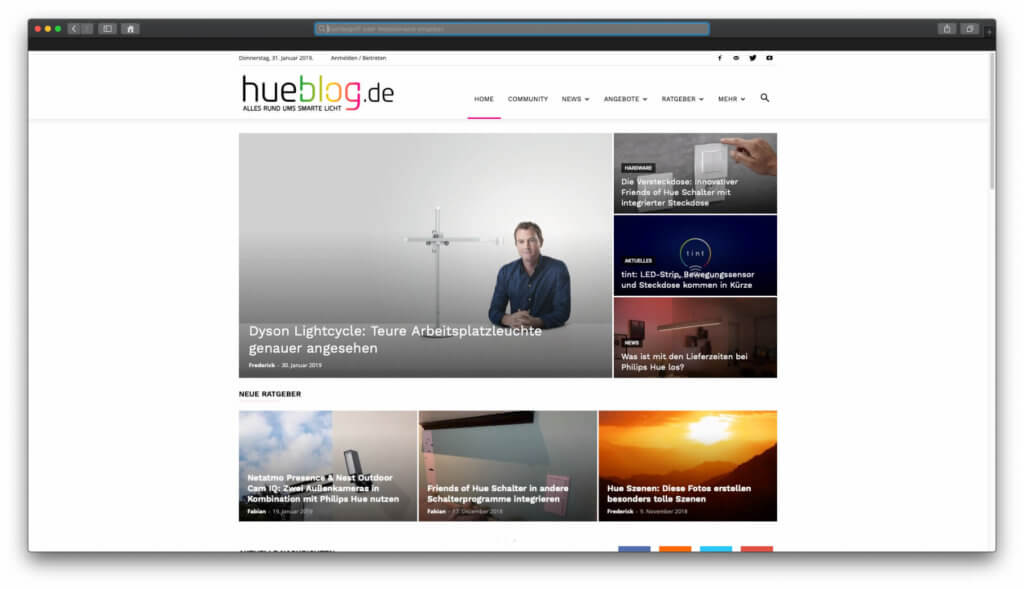 Der Hueblog von Appgefahren.de - News, Ratgeber und Antworten auf Fragen zu Philips Hue. 2019