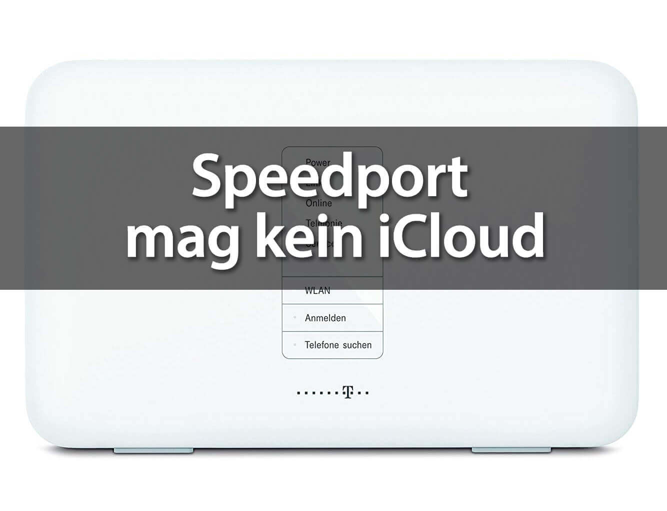 Speedport verweigert Apple Mail den Versand von Mails über iCloud.com