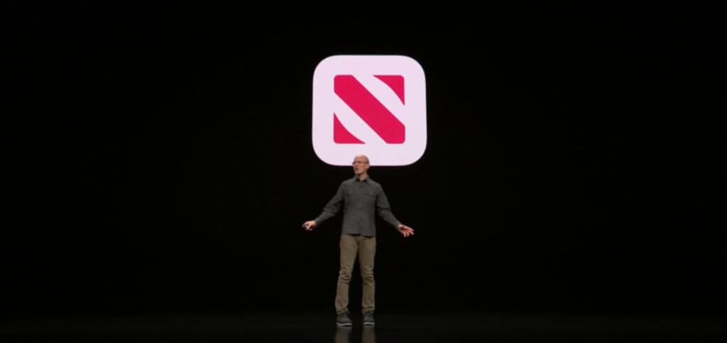 Die Vorstellung von Apple News+ bei der It's show time Keynote im Steve Jobs Theater am 25. März 2019. Apple News Plus