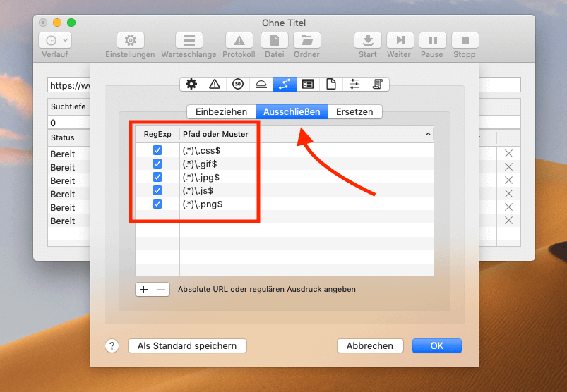 Dateien mit bestimmten Endungen im Dateinamen, lassen sich mit regulären Ausdrücken sehr einfach ausfiltern.
