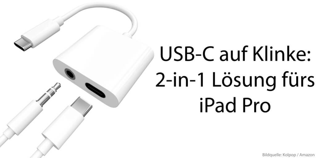 Einen einfachen USB-C-auf-AUX-Adapter für das iPad Pro (2018) findet ihr von Apple und Drittherstellern. Doch gute 2-in-1-Adapter für gleichzeitiges Aufladen und Musik hören sind selten.