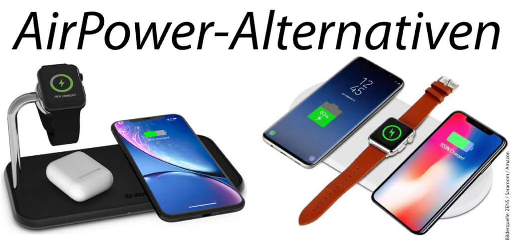 Ihr sucht eine Apple AirPower Alternative, um Qi-fähige Geräte kabellos laden zu können? Hier stelle ich euch Ladegeräte für iPhone, AirPods, Apple Watch und mehr vor - auch für den mobilen Einsatz!