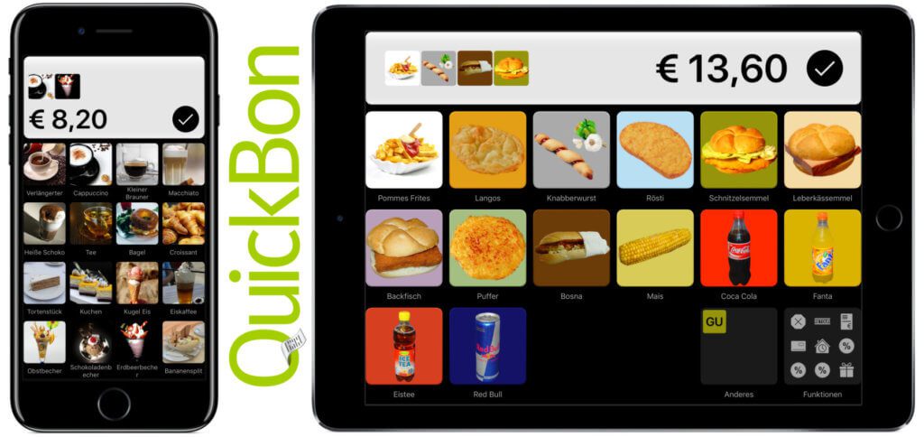 QuickBon ist ein in Deutschland und Österreich rechtskonformes App-Kassensystem für moderne Händler. Es entspricht RKSV, GoBD und GDPdU. 
