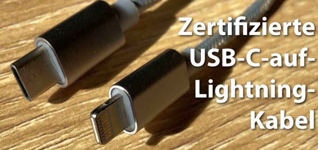 Hier findet ihr die Übersicht aktueller USB-C-auf-Lightning-Kabel mit MFi-Zertifizierung (Stand: Mai 2019) von Anker, Belkin, UGREEN, Wicked und natürlich Apple.