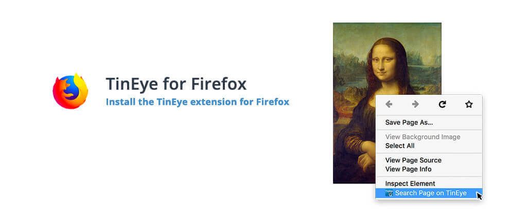Mit den TinEye Plugins für Chrome, Firefox, Safari und Opera läßt sich die reverse Bildersuche direkt im Browser integrieren.